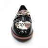 Lunar Shoes Antonella II Patent Loafer in Snake and Black