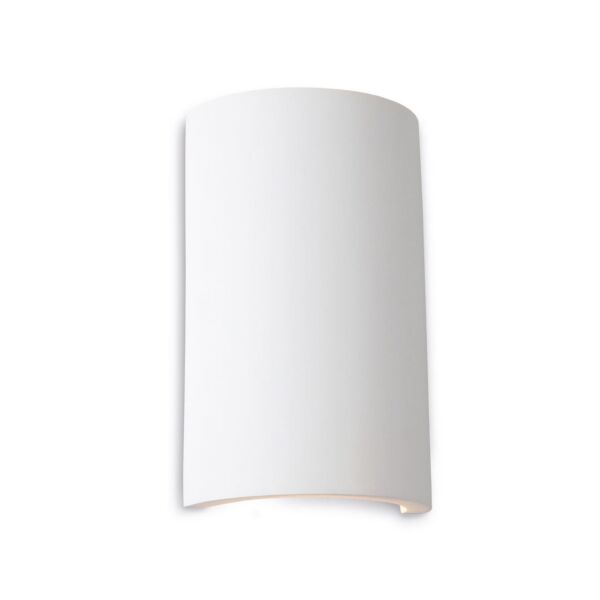 Firstlight Gallery Round Plaster Wall Light in White with White