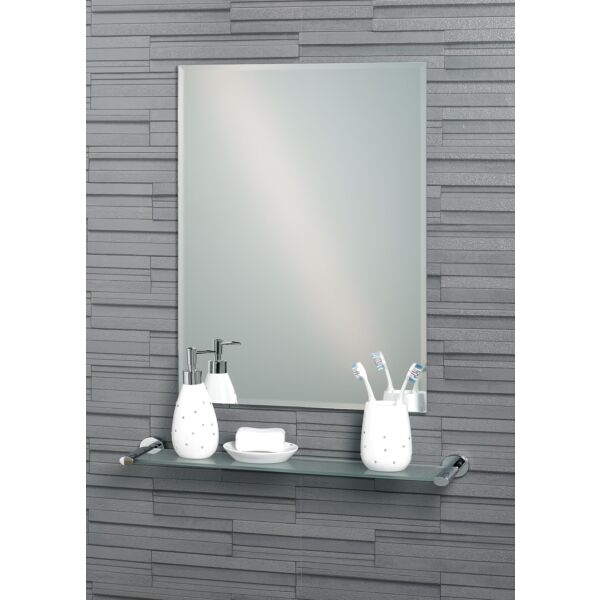 Showerdrape Small Rectangular Bevelled Edge Fairmont Bathroom Mirror 
