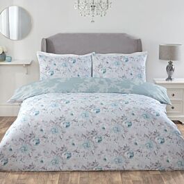 Julian Charles Chelsea Duck Egg Blue Super Soft Floral Duvet Set from ...