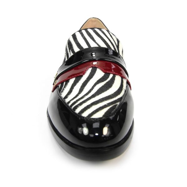 Lunar Shoes Clancy Zebra Design Animal Print Loafer