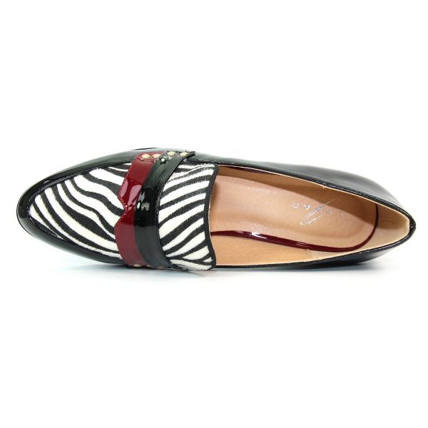 Lunar Shoes Clancy Zebra Design Animal Print Loafer