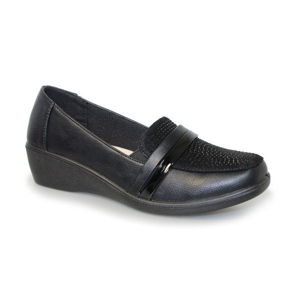 Lunar Shoes Esther Wedge Shoe in Black