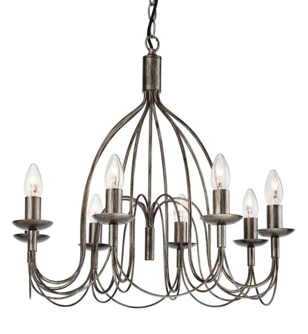 Firstlight Regency 8 Light Fitting in Antique Silver