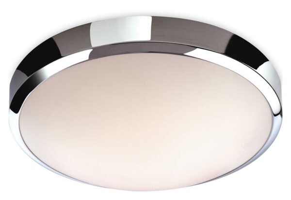 Firstlight Toro LED Flush Ceiling Fitting in Chrome with White Polycarbonate Diffuser