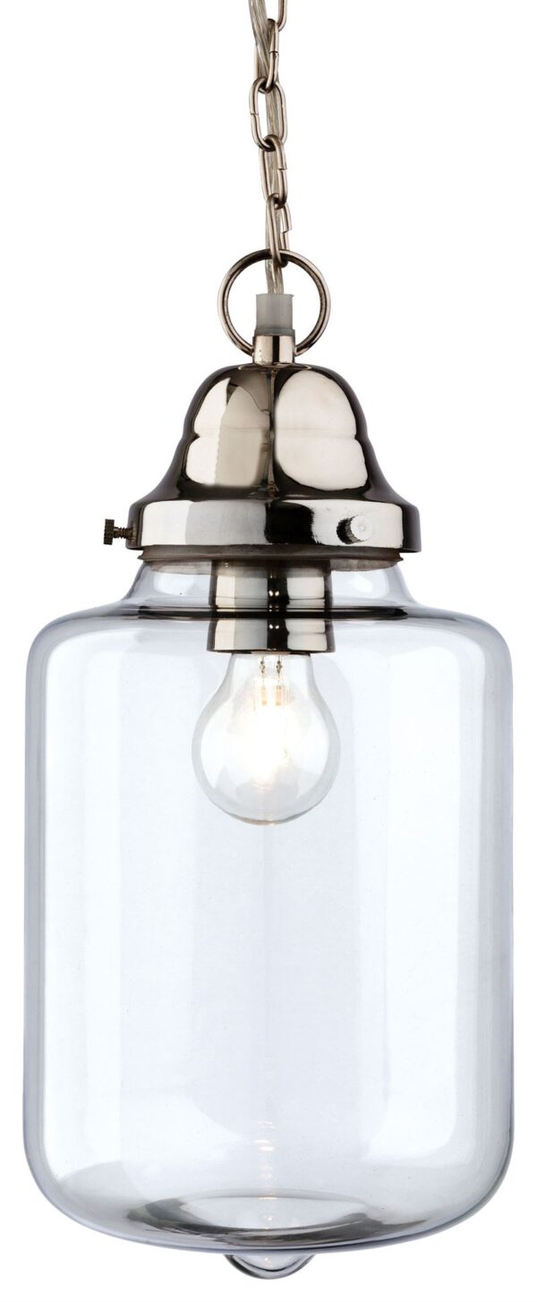 Firstlight Craft Pendant in Clear Glass with Chrome