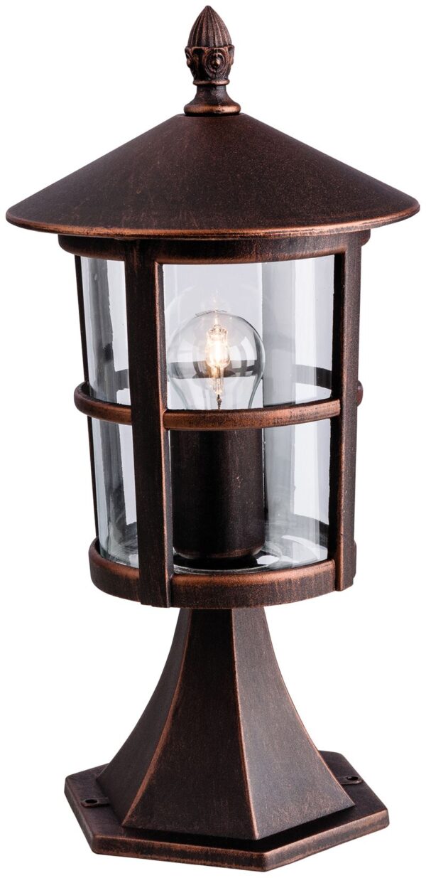 Firstlight Stratford Lantern - Pillar in Bronze
