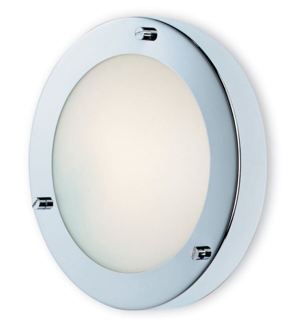 Firstlight Rondo Wall/Flush Ceiling Fitting in Chrome with Opal Glass