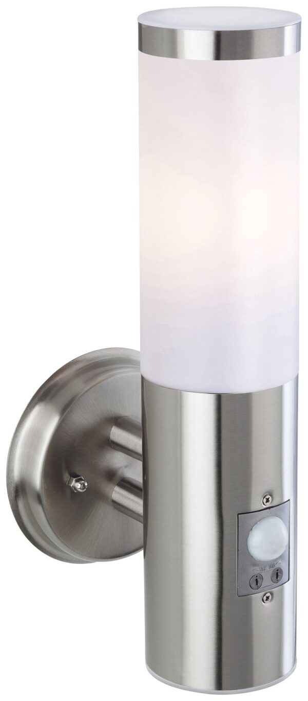 Firstlight Plaza Wall Light with PIR in Stainless Steel