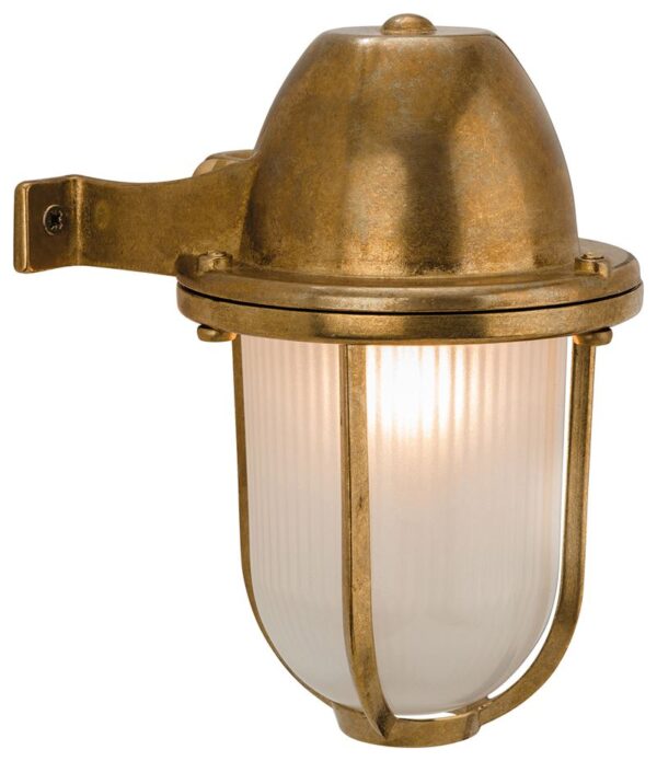Firstlight Nautic Wall Light in Brass with Frosted Glass