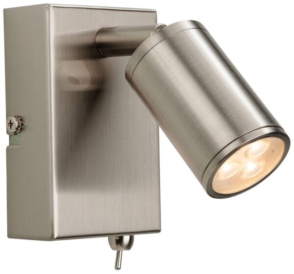 Firstlight Orion LED Wall Light (Switched) in Brushed Steel