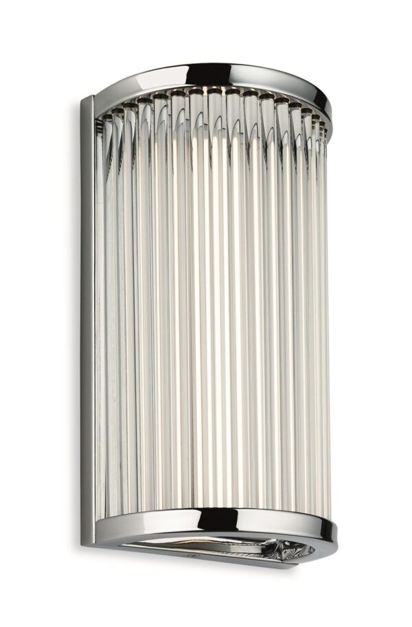 Firstlight Jewel LED Wall Light in Chrome with Clear Glass Rods