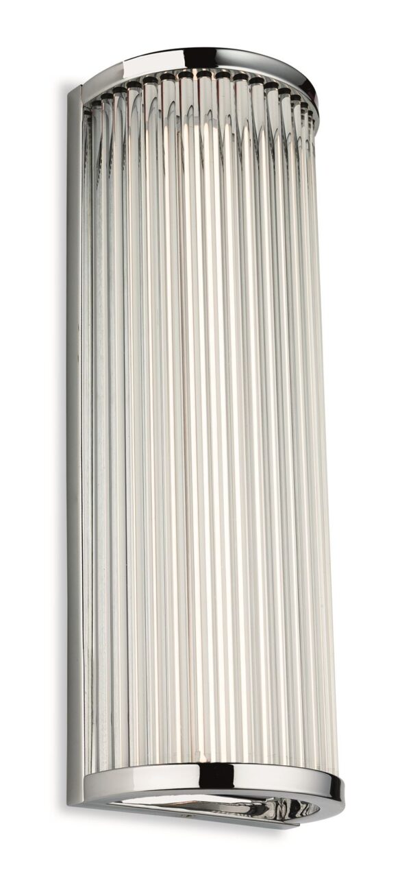 Firstlight Jewel LED Wall Light in Chrome with Clear Glass Rods
