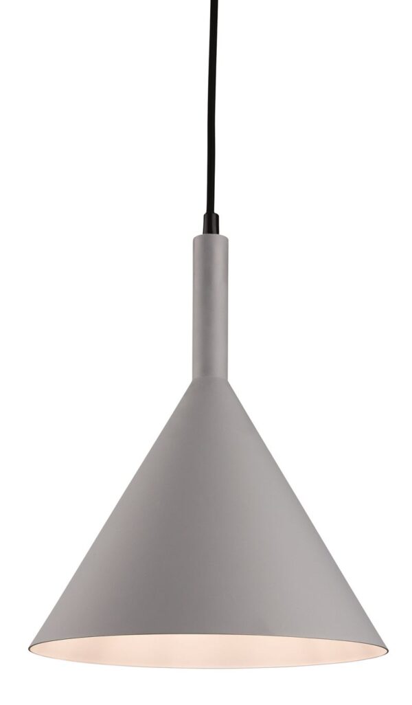 Firstlight Everest Pendant in Grey with White Inside