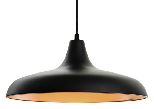 Firstlight Curtis Pendant in Matt Black with Matt Copper Inside