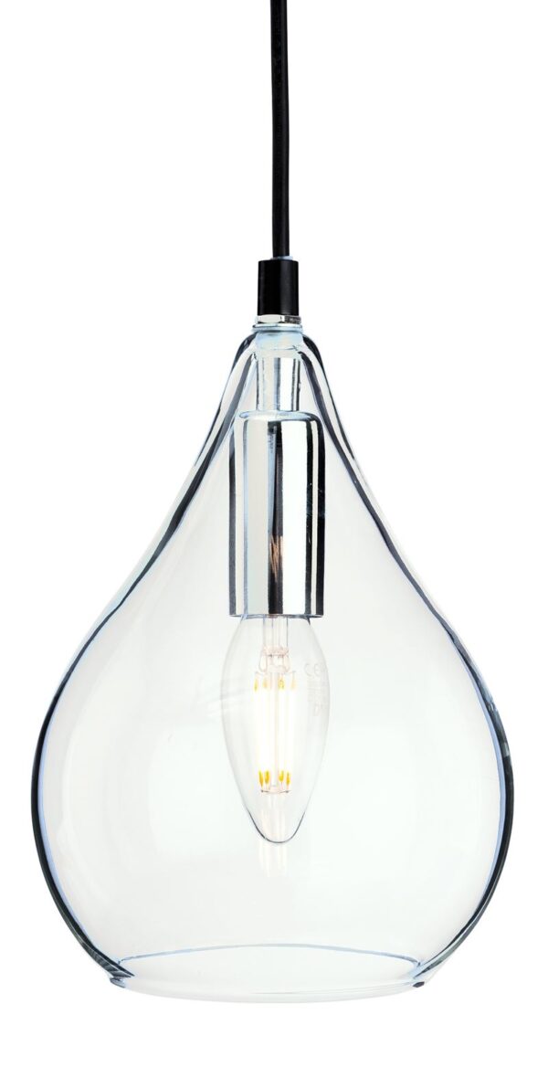 Firstlight Omar Pendant in Chrome with Clear Glass