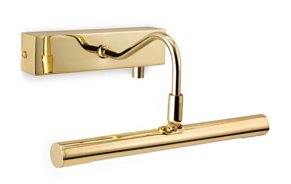 Firstlight LED Picture Light with Dimmer Switch - 4w in Polished Brass