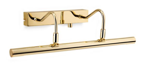 Firstlight LED Picture Light with Dimmer Switch - 7w in Polished Brass