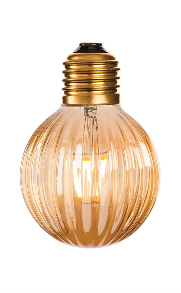 Firstlight LED Decorative Lamp in Amber Glass