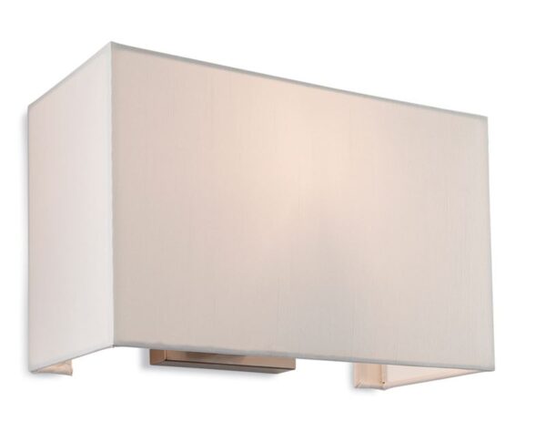 Firstlight Fargo Single Wall in Brushed Steel with Cream Shade