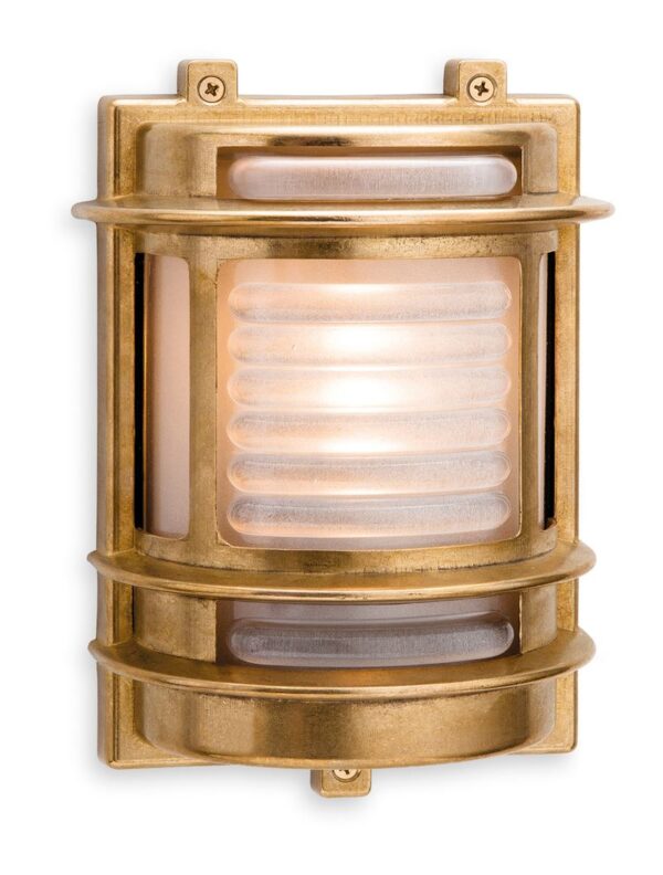 Firstlight Nautic Wall Light in Brass with Frosted Glass