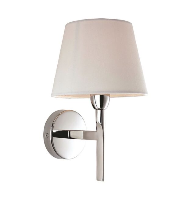 Firstlight Transition Single Wall in Polished Stainless Steel with Cream Shade