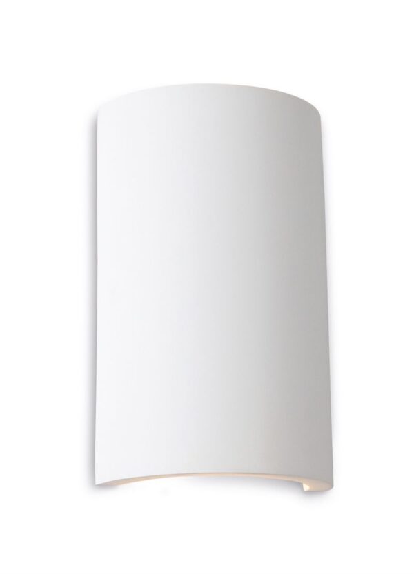 Firstlight Gallery Round Plaster Wall Light in White with White LED's