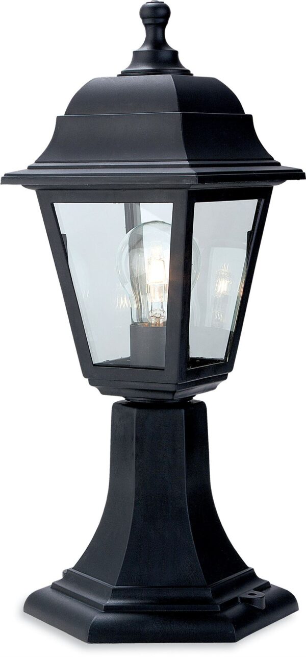 Firstlight Oslo Resin Lantern - Pillar in Black