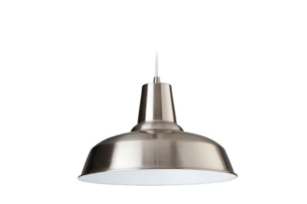 Firstlight Smart Pendant in Brushed Steel with White Inside