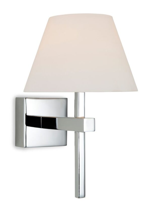 Firstlight Fabio Wall Light in Chrome with Opal Glass