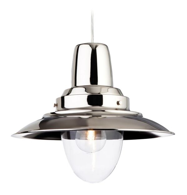 Firstlight Fisherman Pendant in Chrome with Clear Glass