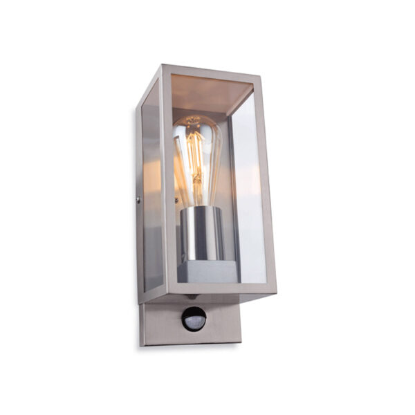 Firstlight Dallas Wall Light with PIR in Stainless Steel