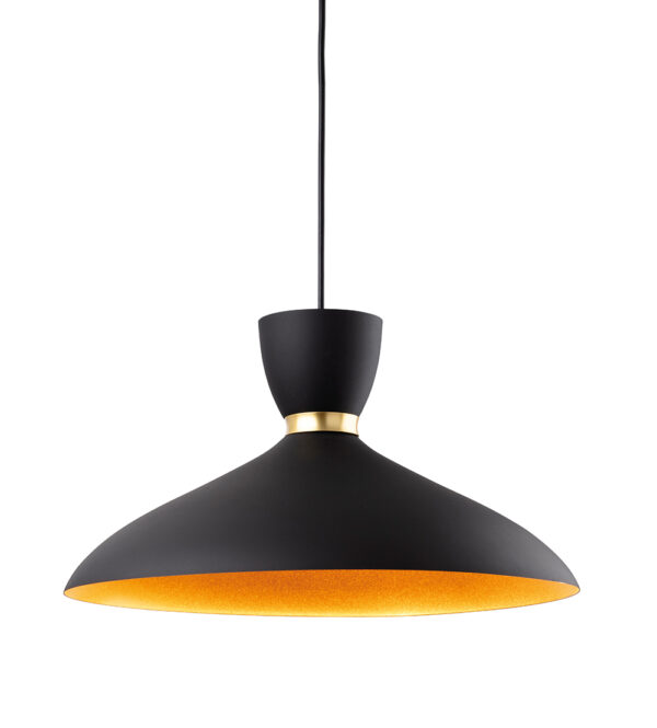 Firstlight Ellis Pendant in Black with Matt Gold Inside