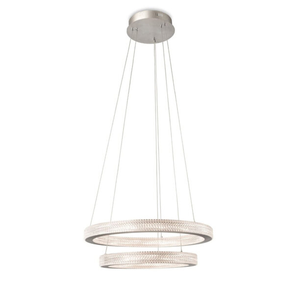 Firstlight Diamond LED Pendant in Aluminium with Prismatic Diffuser