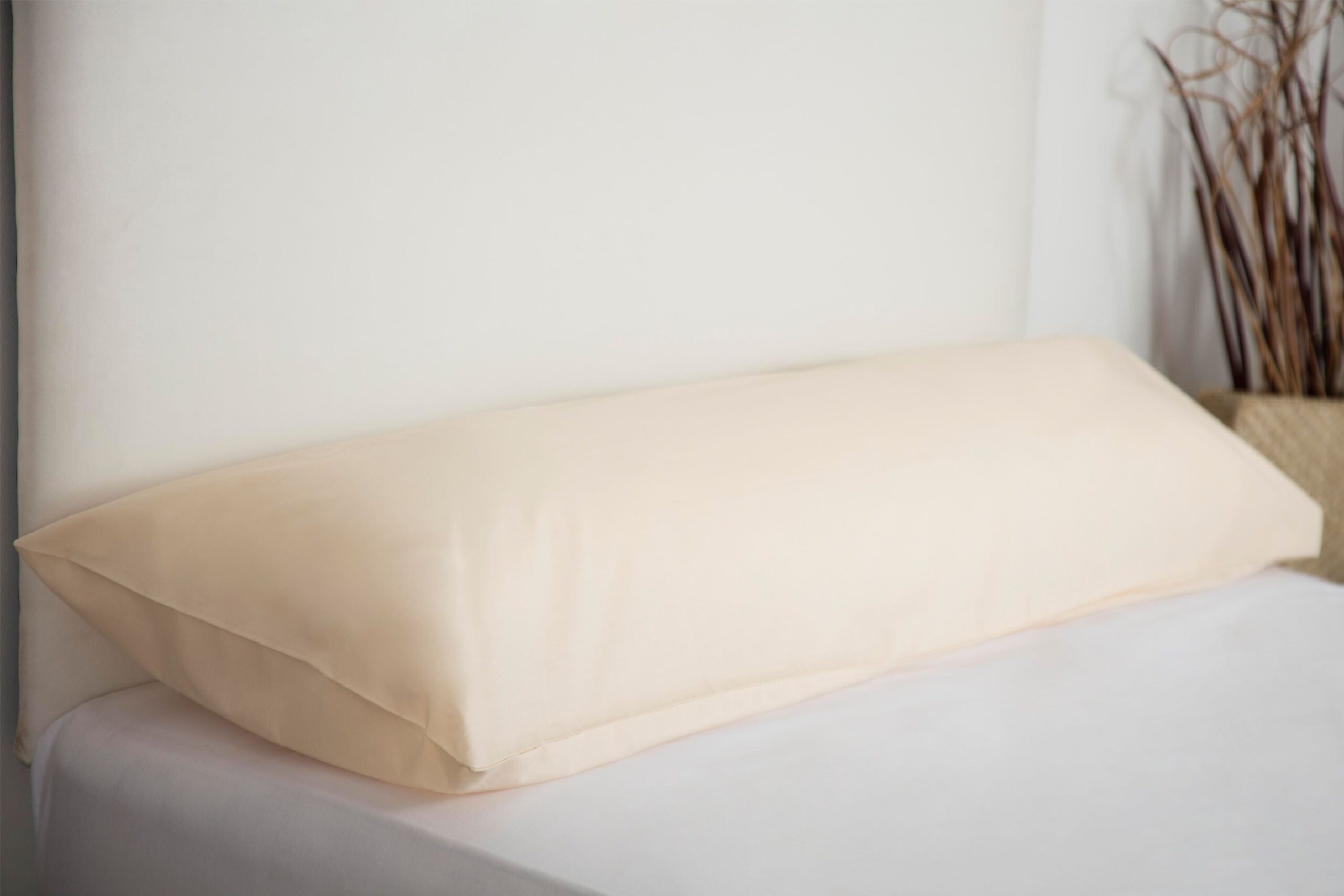Belledorm Percale Bolster Pillowcase Cream 51cm x 137cm