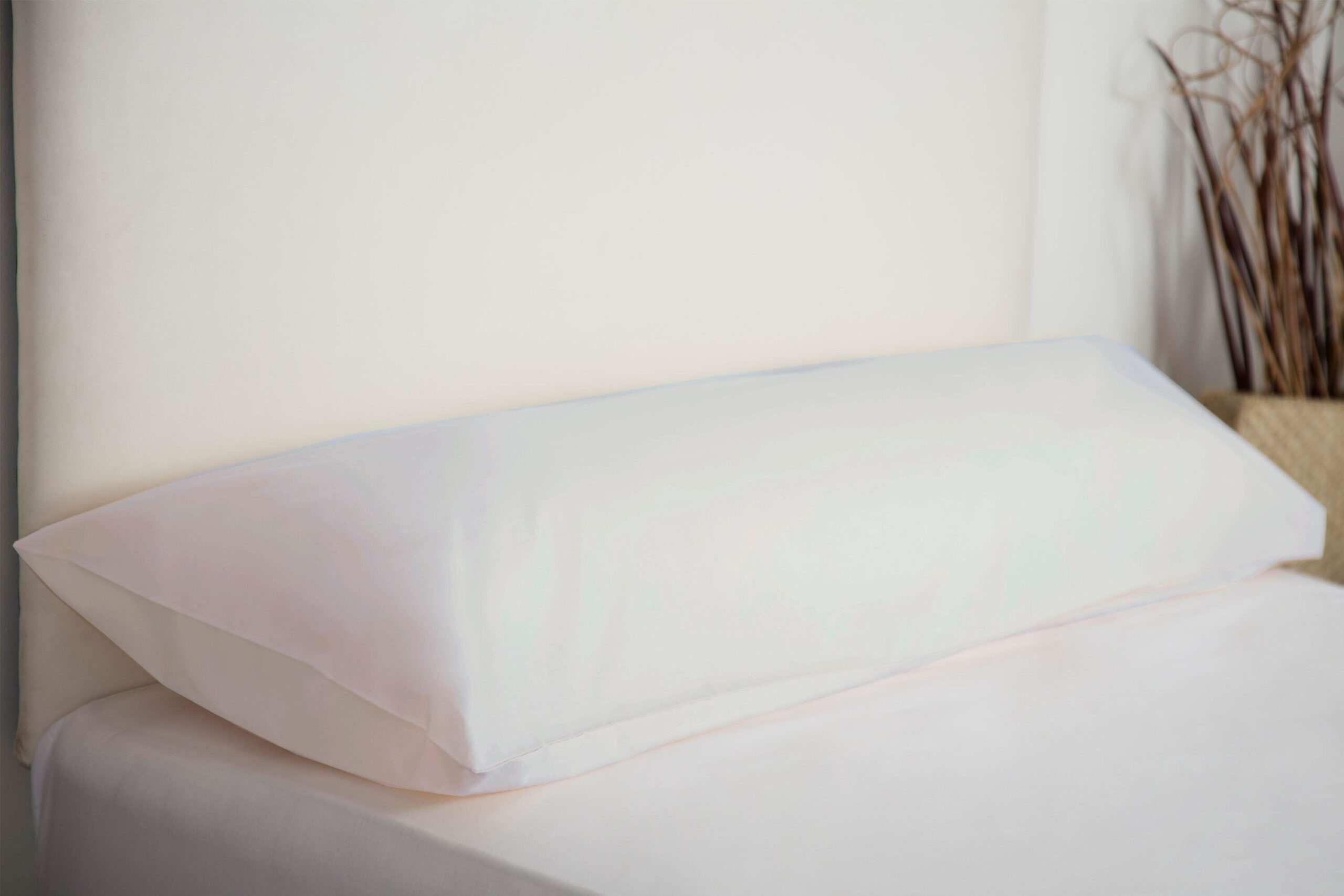 Belledorm Percale Bolster Pillowcase White 51cm x 137cm