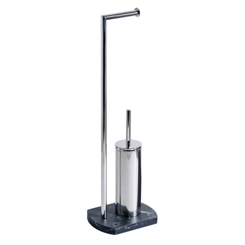 Showerdrape Octavia Grey Tolet Roll & Spare Paper Holder