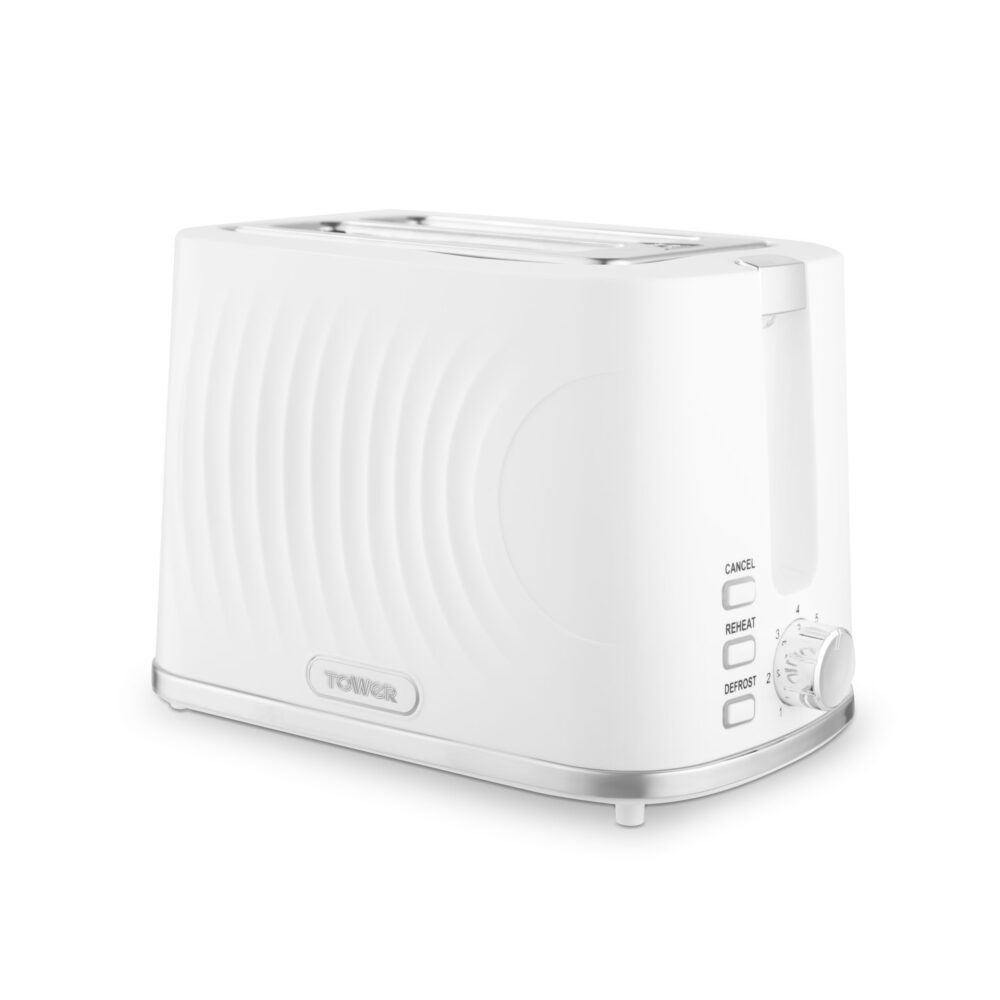 Sonar 900W 2 Slice Toaster White