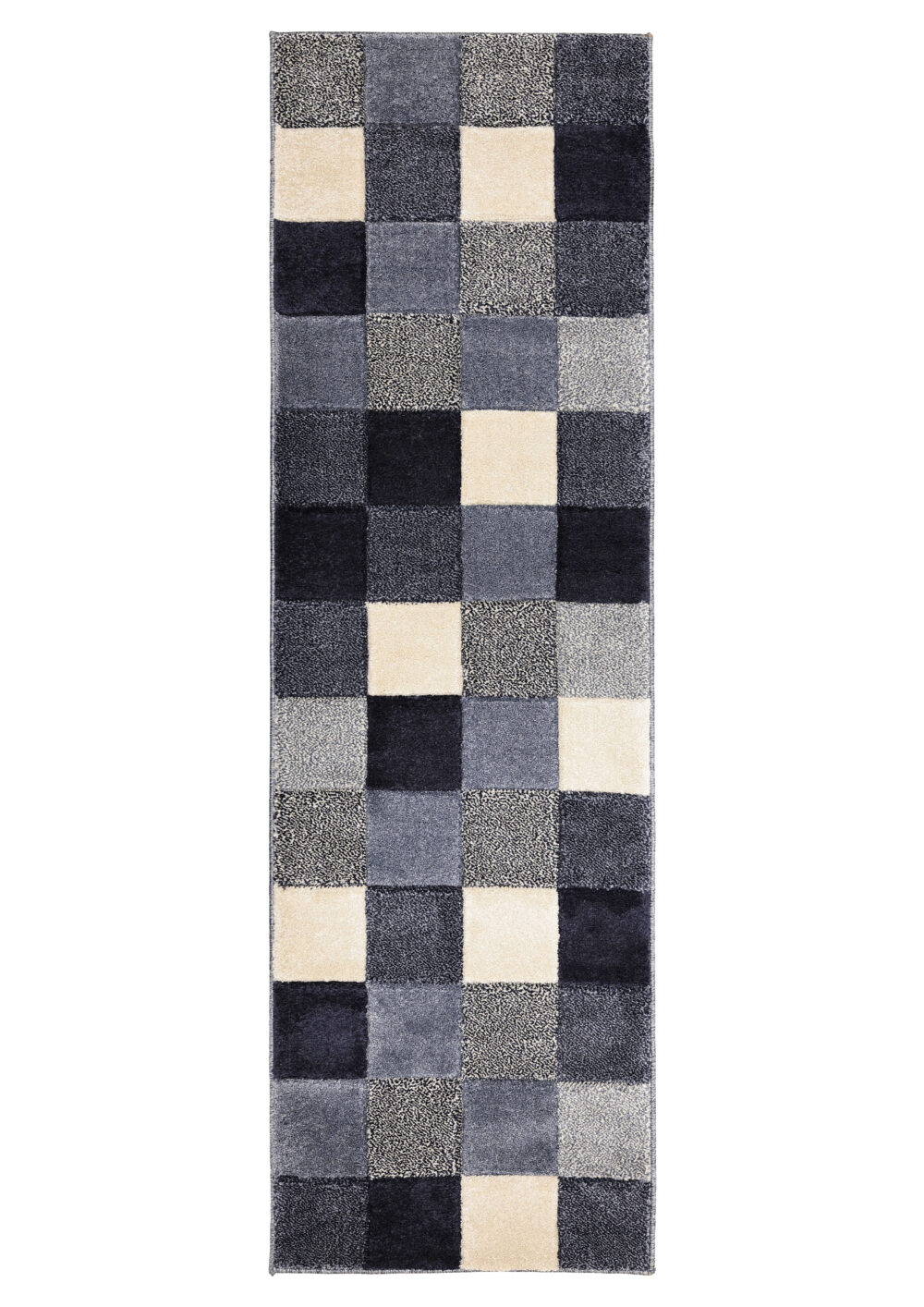 Newport Blocks Blue Runner Rug