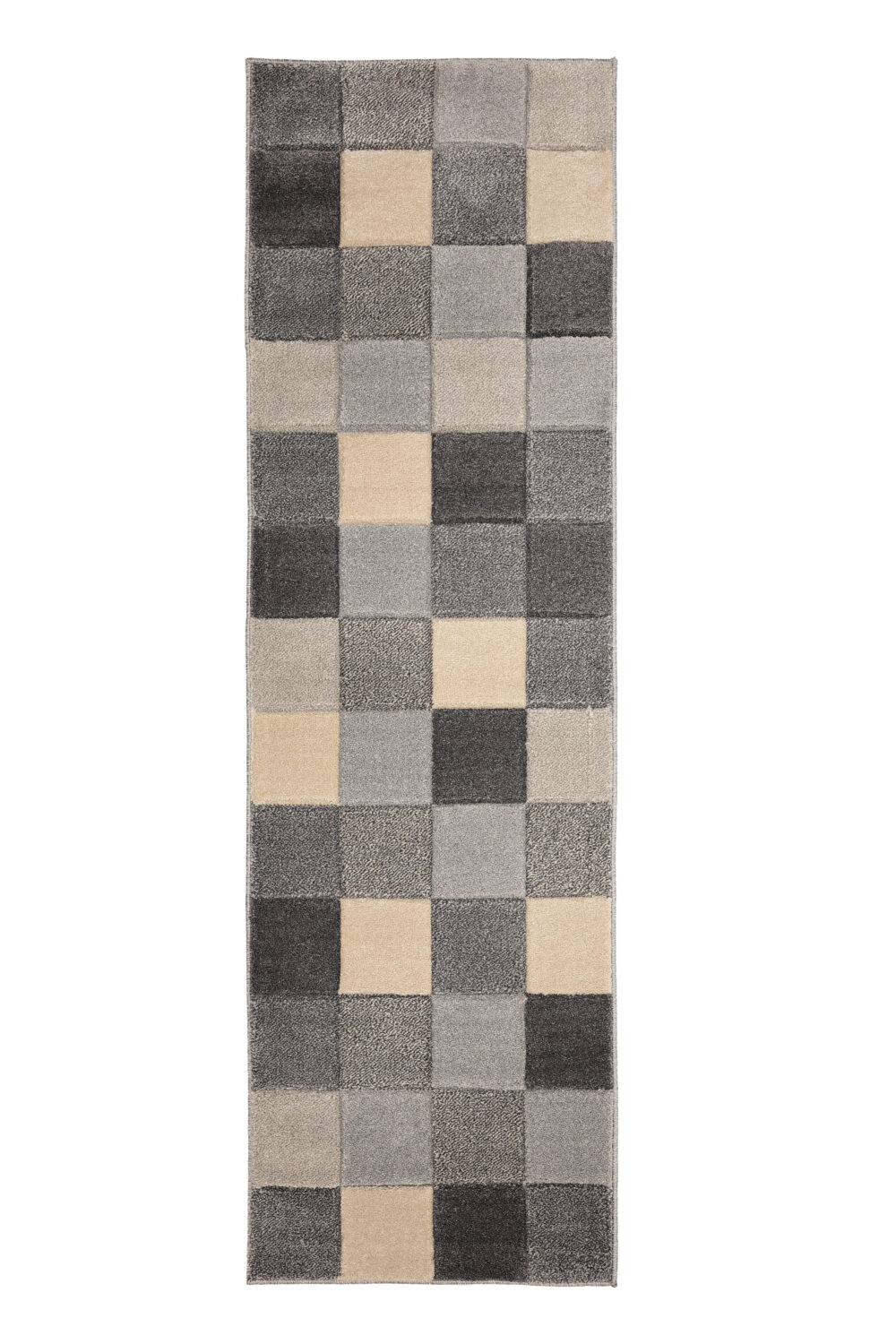 Newport Blocks Grey Runner Rug