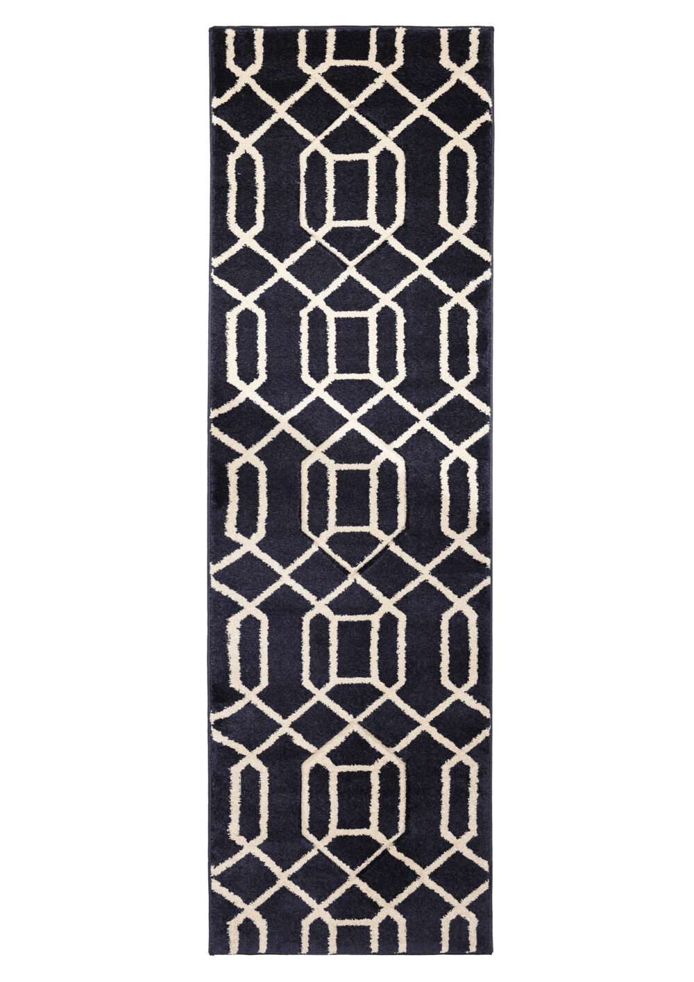 Newport Lattice Navy Runner Rug