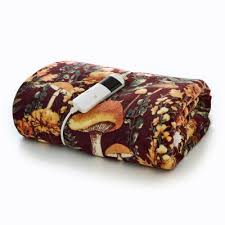 Sherpa mushroom wine heated throw deyong