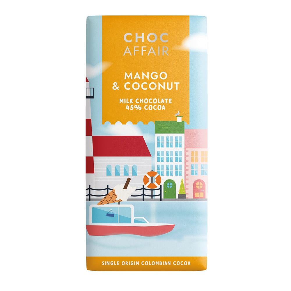 Choc Affair Spring Summer Mango and Coconut Milk Chocolate
