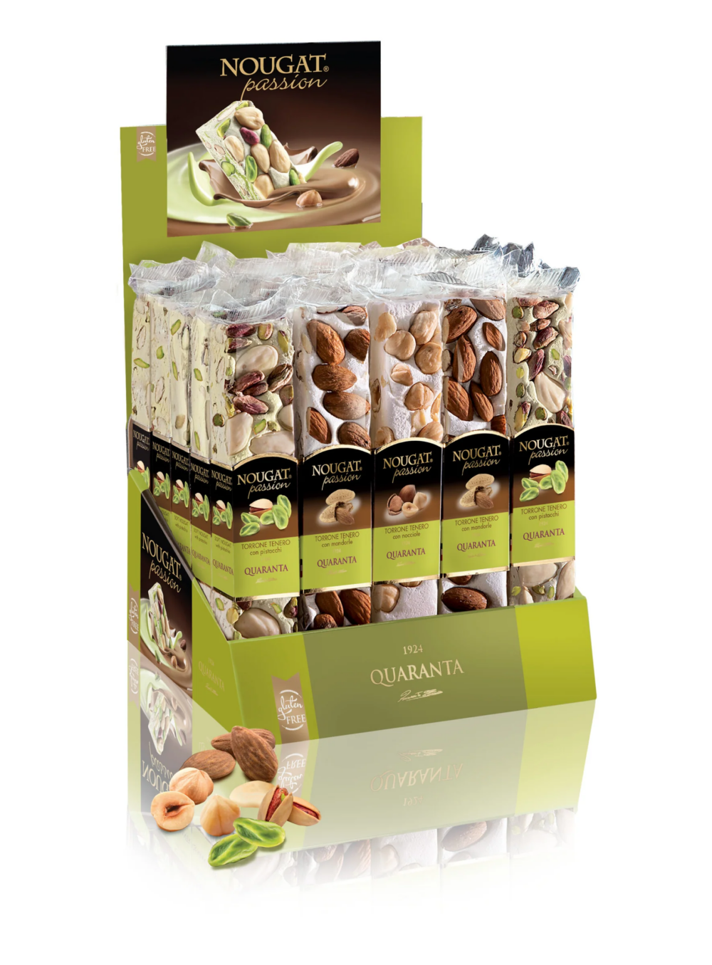 Soft nougat bars 100g x 25pcs TRADITIONAL scaled