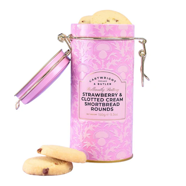 Cartwright and butler strawberry and clotted cream shortbread tin 150g.jpg