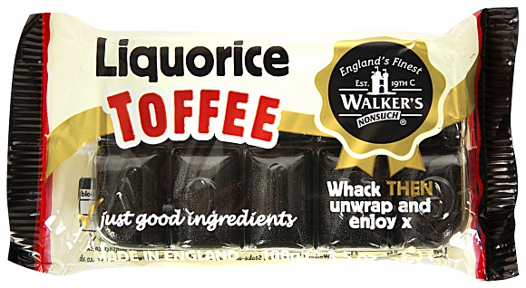 Walkers liquorice toffee tray 100g