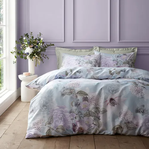 BD60801RDQSBL RHS Floral Serenity Duvet Cover Set Double Blue