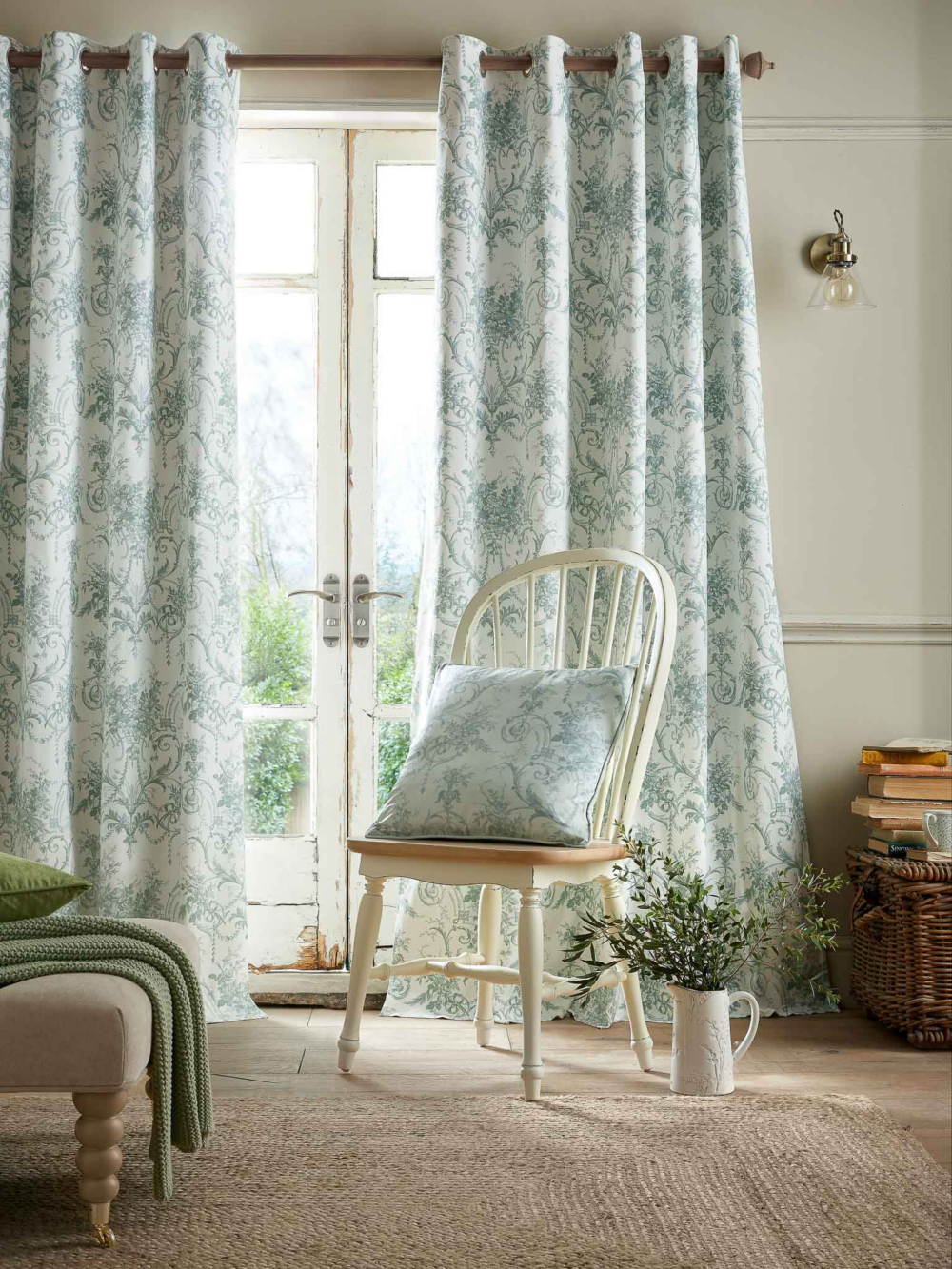 The Home Of Interiors Laura Ashley Ready Made Curtains Tuileries Dark Sage Main FINAL For Email