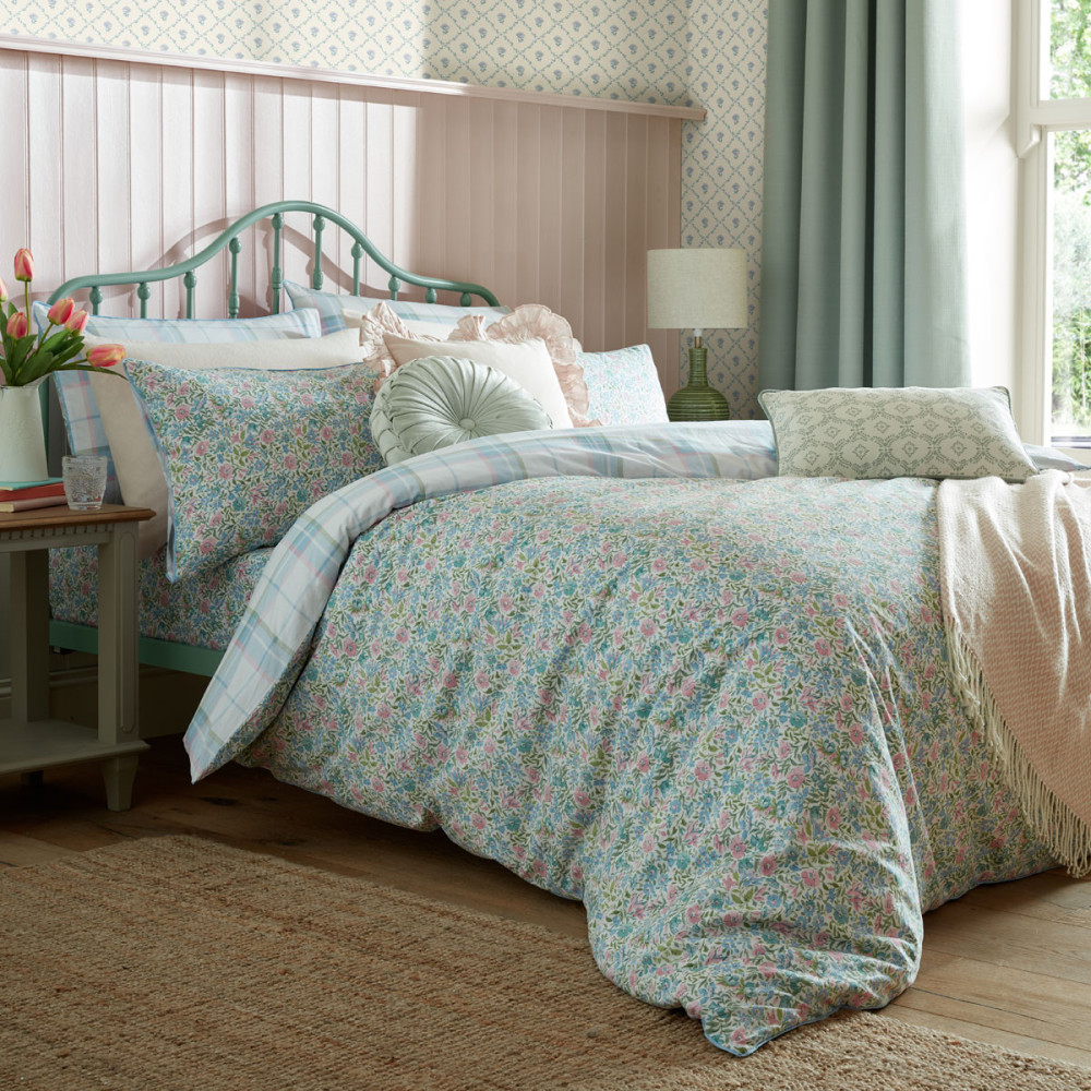 Sherston powder blue bedset laura ashley