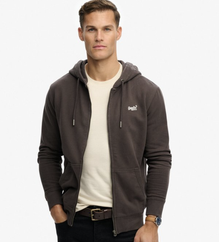 Atkinson Zip Superdry Essential Logo Zip Hoodie Hb Carbon Black Xl – Atkinsons ...